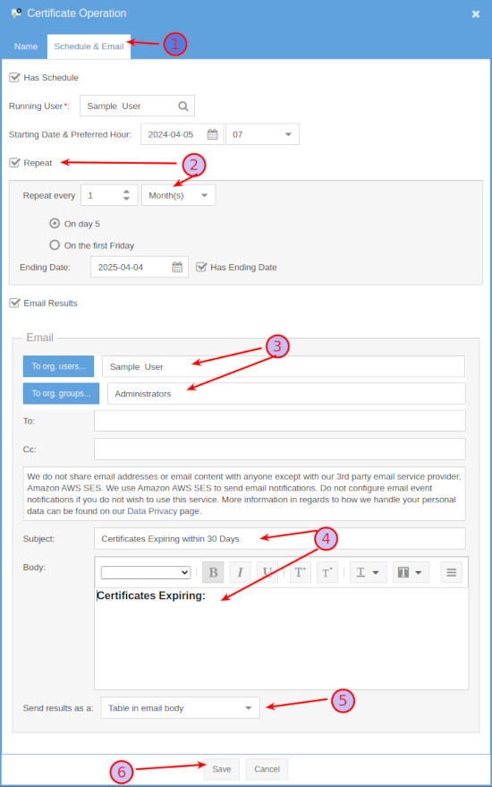 GroveStreams - MQTT Tutorial Certificate Operations Schedule