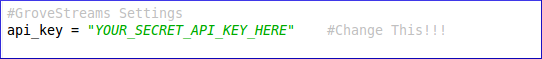 GroveStreams - Modify Script API Key