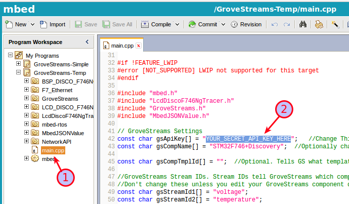 STMicroelectronics GroveStreams Register